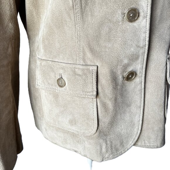 Style & Co. Suede Blazer (Size L) Quiet Luxury Statement Edgy & Elegant Suede - Picture 4 of 12